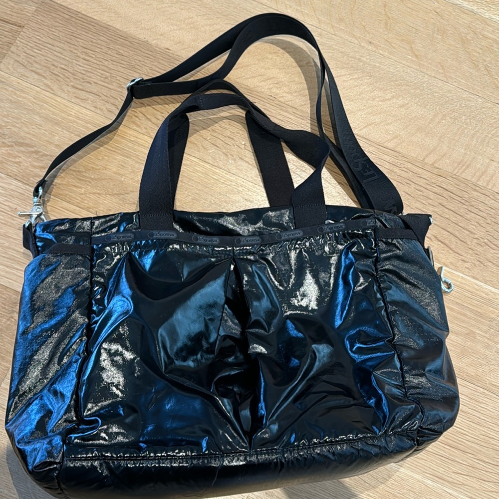 Lesportsac Black shiny diaper bag